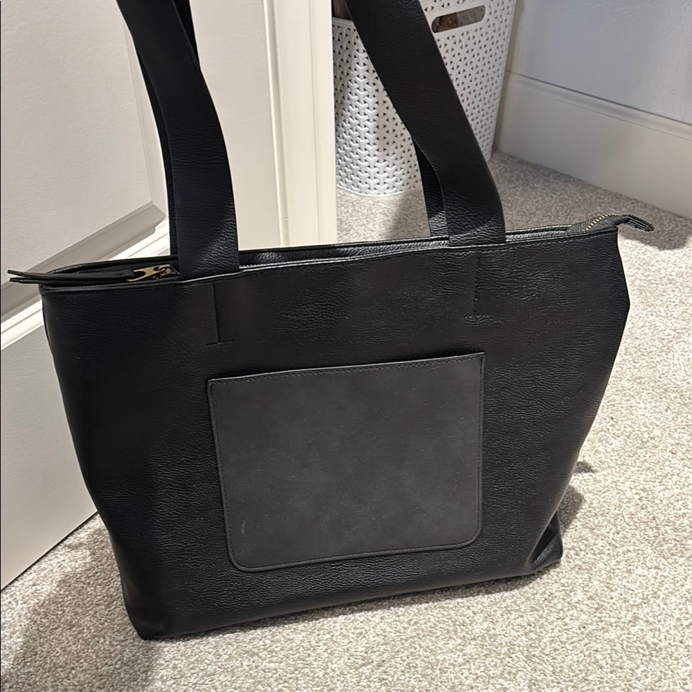 Universal Thread Black Tote Bag Minimalist Design